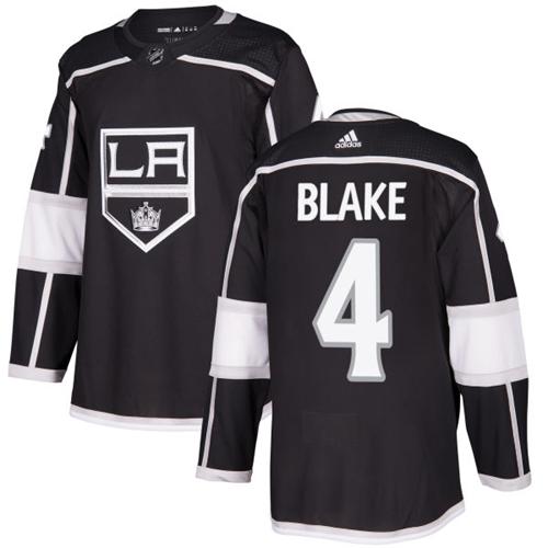 Adidas Los Angeles Kings 4 Rob Blake Black Home Authentic Stitched Youth NHL Jersey